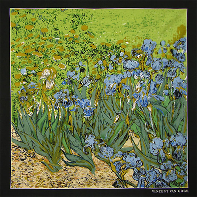 Платок "Ирисы" (Vincent van Gogh), 53 см х 53 см см Артикул: 53001 Страна: Италия инфо 2514c.