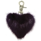 Брелок "Сердце" из меха норки, цвет: фиолетовый Разработано компанией "Ruyan Co", Германия инфо 9113c.