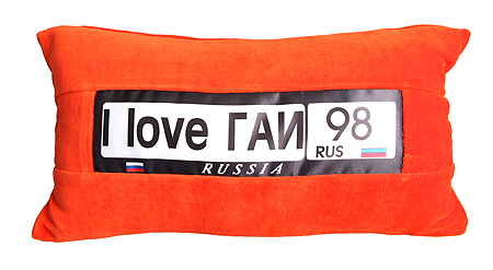 "I love ГАИ" - Подушка дизайнерская 21 см Автор Анна Пекур инфо 10713c.