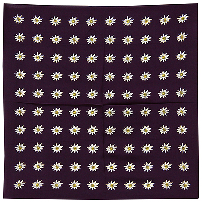 Платок "Цветы", цвет: фиолетово-баклажановый, 53 см х 53 см см Производитель: Италия Артикул: 5602836 инфо 12668f.