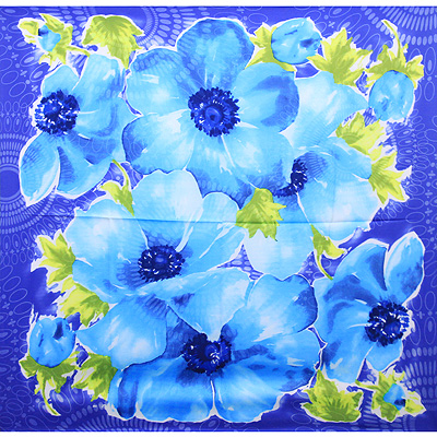 Платок Цвет: синий, 90 см х 90 см Платок Венера 2009 г ; Упаковка: пакет инфо 12686f.