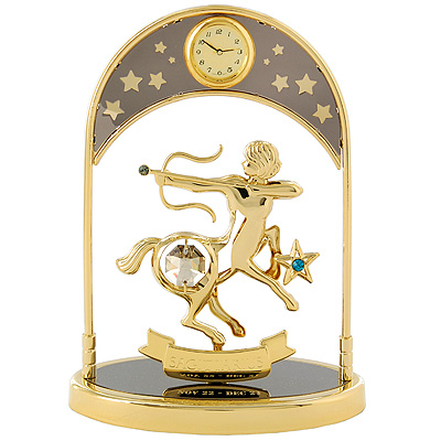 Сувенир с часами "Знак зодиака: Стрелец", цвет: золотой ему завершенный и презентабельный вид инфо 12388g.
