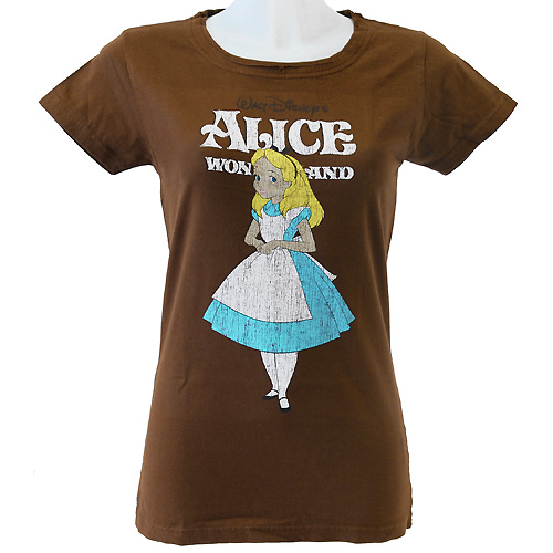 Футболка женская "Alice", цвет: коричневый Размер L 35 021 (L, Коричневый) Изготовитель: Индия инфо 12954g.