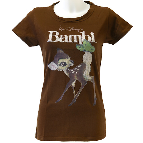 Футболка женская "Bambi", цвет: коричневый Размер L 32 021 (L, Коричневый) Изготовитель: Индия инфо 12955g.