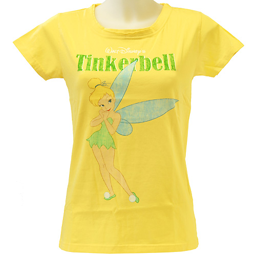 Футболка женская "Tinkerbell", цвет: желтый Размер L 56 021 (L, Желтый) Изготовитель: Индия инфо 12957g.