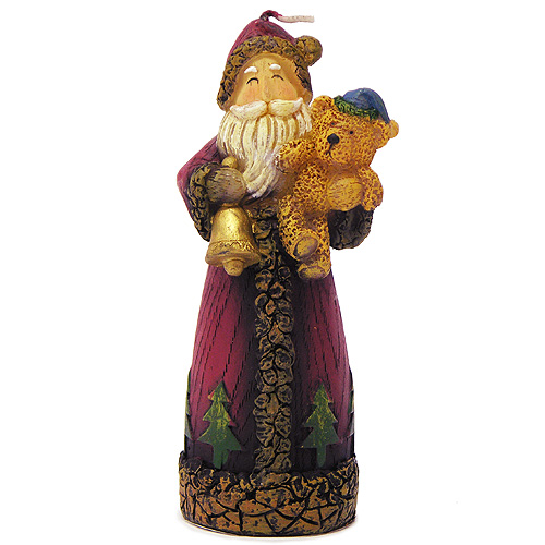 Свеча "Дед Мороз с игрушкой" 7 см х 7 см инфо 5316h.