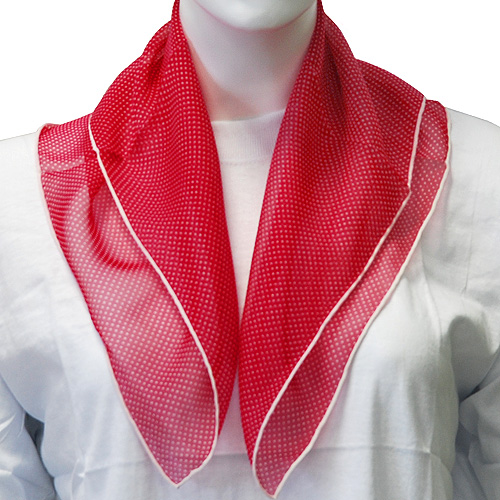 Шейный платок Цвет: красный, 53 см х 53 см Платок Венера 2009 г ; Упаковка: пакет инфо 6656h.