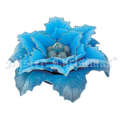 Свеча "Цветок" на керамической подставке, цвет: синий, 9 см Диаметр: 9 см Цвет: синий инфо 84i.