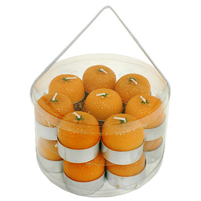 Набор свечей ароматизированных "Апельсины", 16 шт 18049 оставляйте горящую свечу без присмотра инфо 8007a.