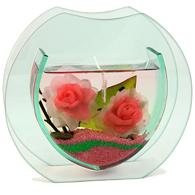Декоративная гелевая свеча "Роза Амаретто" см Изготовитель: Китай Артикул: 90251 инфо 8097a.