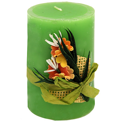 Свеча "Полевой цветок" Цвет: зеленый, 9 см см Производитель: Китай Артикул: 0704GS154-GR инфо 9979i.